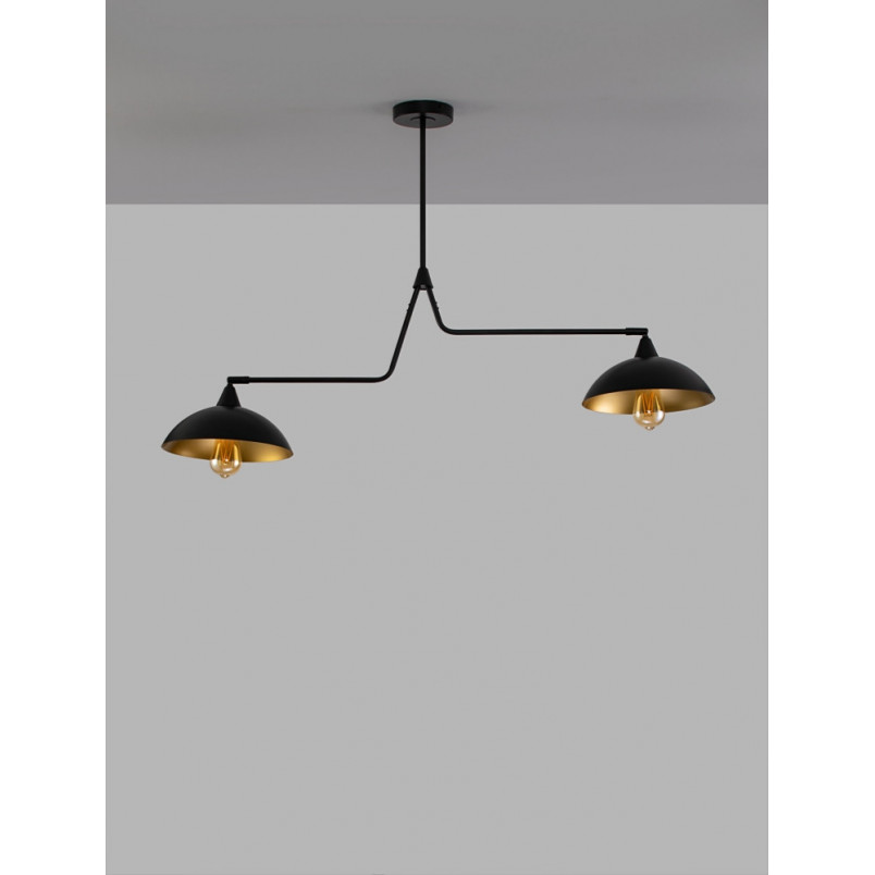 Lampa sufitowa Loft Artemis II | Czarna i Złota - Decolab24