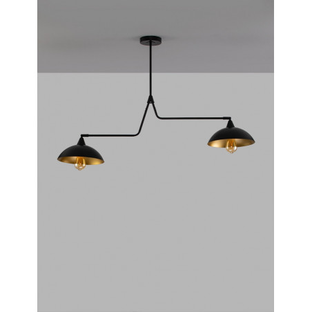 Lampa sufitowa Loft Artemis II | Czarna i Złota - Decolab24