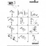 Kinkiet Glamour Grant - Szkło Opal, Mosiądz | Nordlux