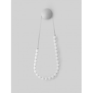 Kinkiet wiszący Moti LED 50cm biały opal / chrom