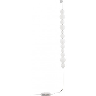 Kinkiet wiszący Moti Line LED 10cm biały opal / chrom