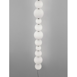 Kinkiet wiszący Moti Line LED 10cm biały opal / chrom