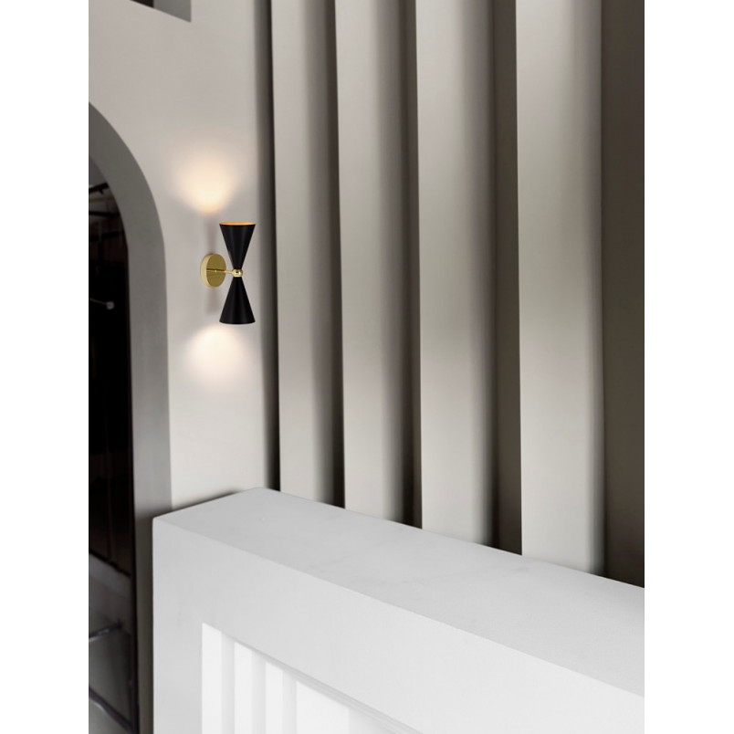 Kinkiet Lommo czarno-złoty | Design, Art Deco | Decolab24