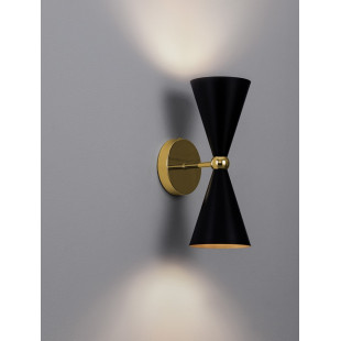 Kinkiet Lommo czarno-złoty | Design, Art Deco | Decolab24