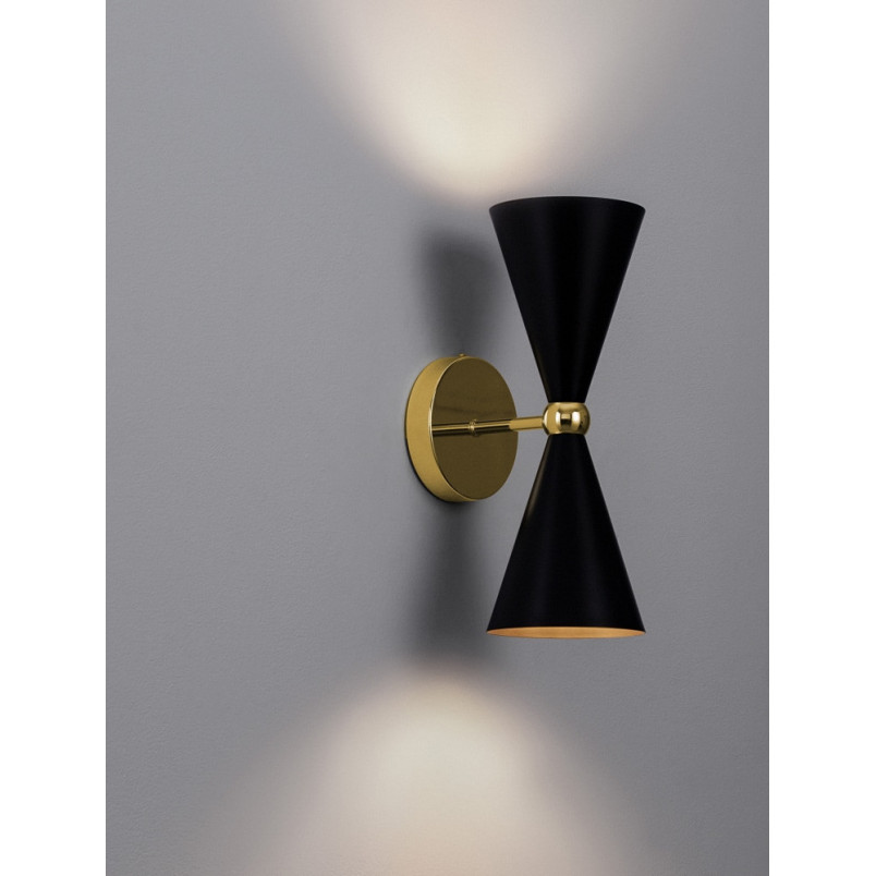 Kinkiet Lommo czarno-złoty | Design, Art Deco | Decolab24