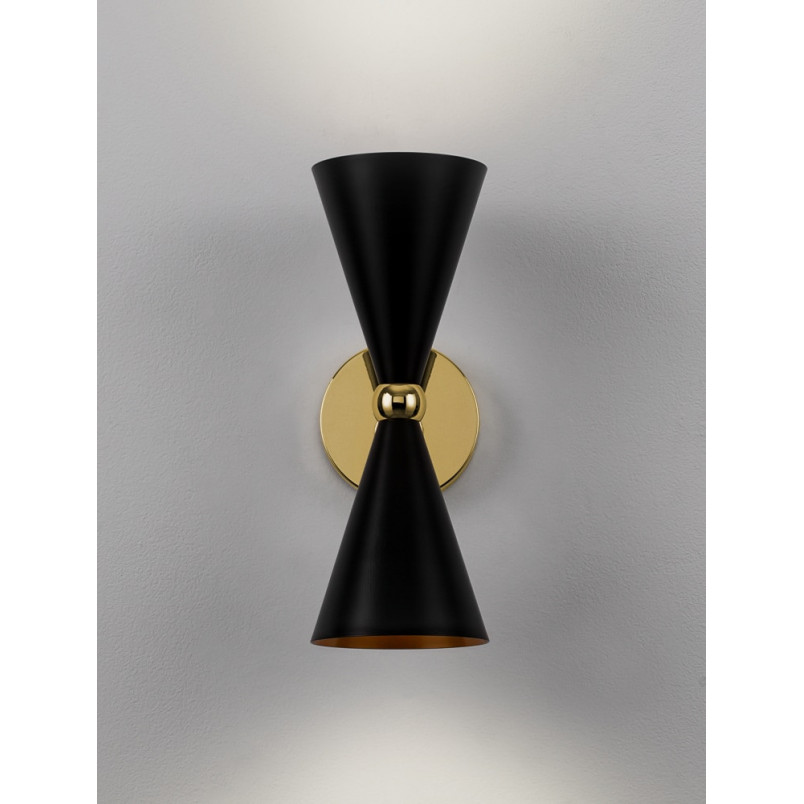 Kinkiet Lommo czarno-złoty | Design, Art Deco | Decolab24