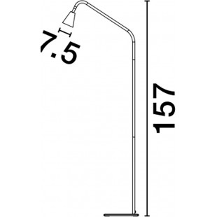 Lampa podłogowa minimalistyczna złota/czarna | Decolab24