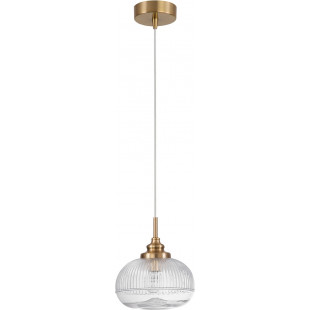 Lampa wisząca Tripsi - szkło vintage, złoty mosiądz | Decolab24