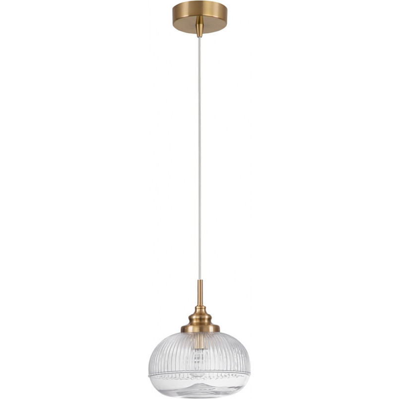 Lampa wisząca Tripsi - szkło vintage, złoty mosiądz | Decolab24