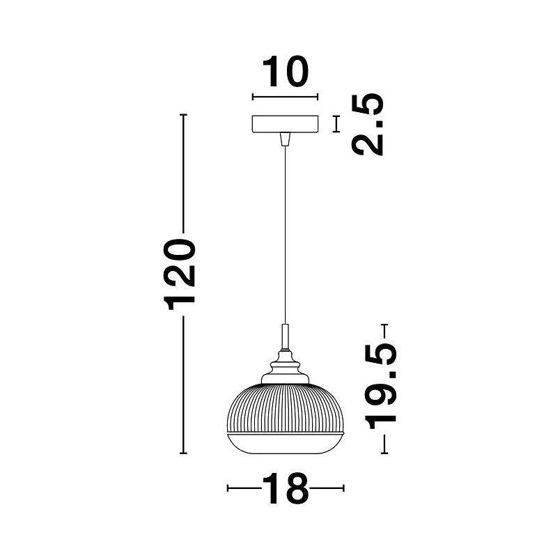 Lampa wisząca Tripsi - szkło vintage, złoty mosiądz | Decolab24