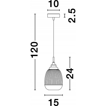 Lampa wisząca szklana Vintage Tripsi | Decolab24
