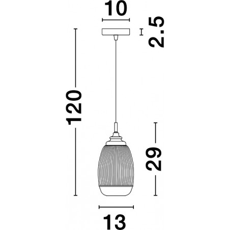 Lampa wisząca Tripsi - szkło vintage, złoty mosiądz | Decolab24