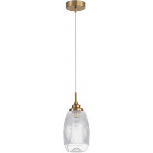 Lampa wisząca Tripsi - szkło vintage, złoty mosiądz | Decolab24