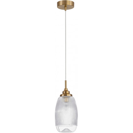 Lampa wisząca Tripsi - szkło vintage, złoty mosiądz | Decolab24