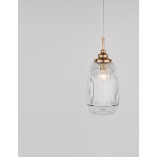 Lampa wisząca Tripsi - szkło vintage, złoty mosiądz | Decolab24