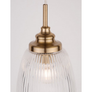 Lampa wisząca Tripsi - szkło vintage, złoty mosiądz | Decolab24