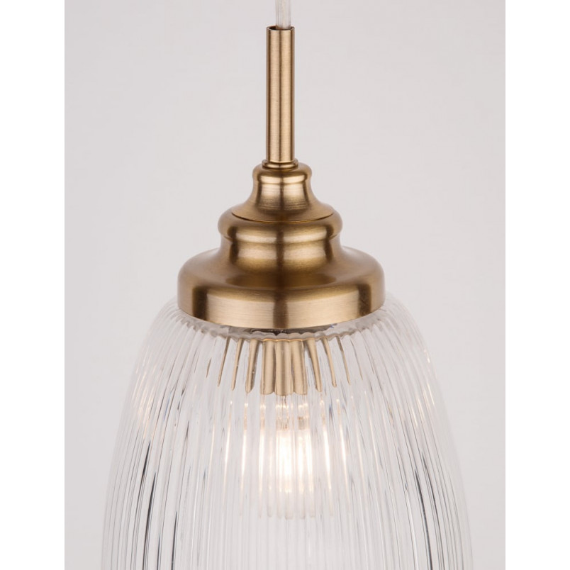 Lampa wisząca Tripsi - szkło vintage, złoty mosiądz | Decolab24