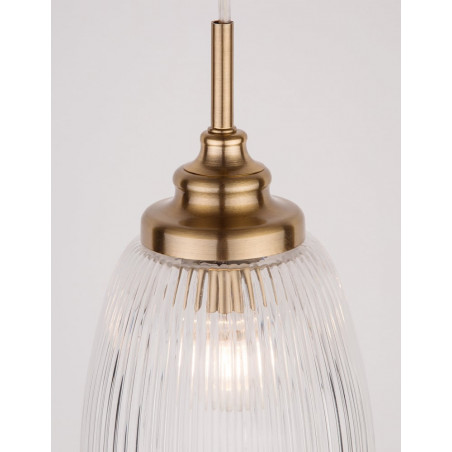 Lampa wisząca Tripsi - szkło vintage, złoty mosiądz | Decolab24