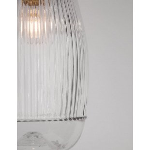 Lampa wisząca Tripsi - szkło vintage, złoty mosiądz | Decolab24