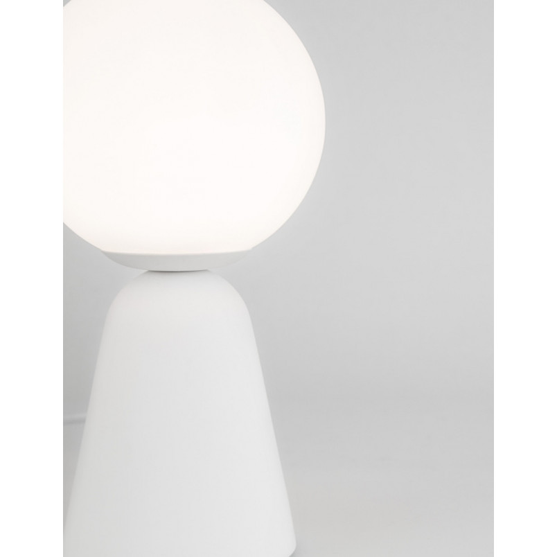 Lampa stołowa Noon: Beton i szkło w stylu Japandi | Decolab24