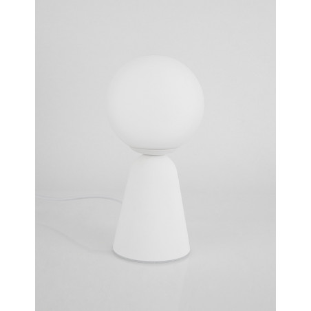 Lampa stołowa Noon: Beton i szkło w stylu Japandi | Decolab24
