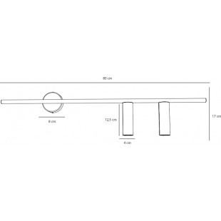 Kinkiet podłużny Trevo II niebieski Aldex | 80cm