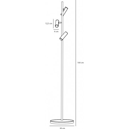 Lampa podłogowa Trevo III biała Aldex | Minimalistyczny design