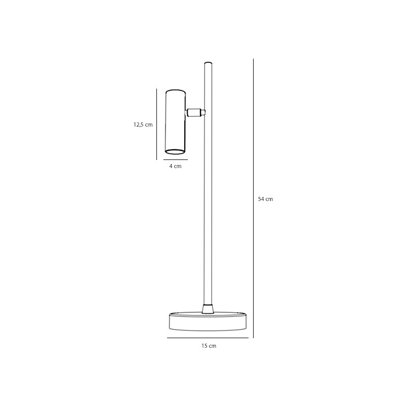 Lampa biurkowa minimalistyczna Trevo biała Aldex