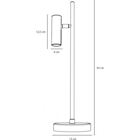 Lampa biurkowa minimalistyczna Trevo biała Aldex