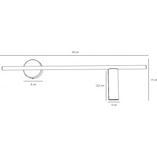 Kinkiet podłużny Trevo I prawy 60cm biały Aldex
