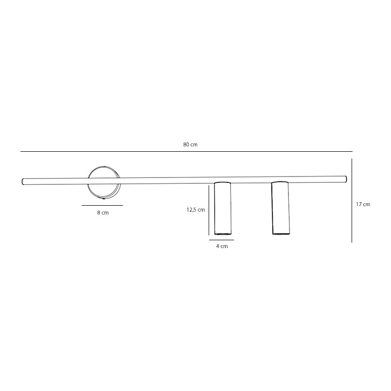 Kinkiet podłużny Trevo II biały Aldex | Minimalistyczny design