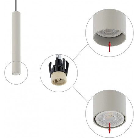 Lampa wisząca Fourty szara Nowodvorski - Elegancki design