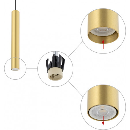 Lampa wisząca mosiądz Nowodvorski Fourty - Elegancki design