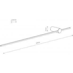 Kinkiet LED czarny Nowodvorski Saber 120cm - Minimalistyczny Design