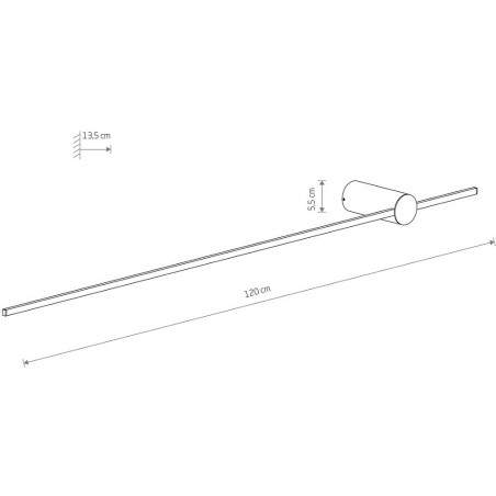 Kinkiet LED czarny Nowodvorski Saber 120cm - Minimalistyczny Design