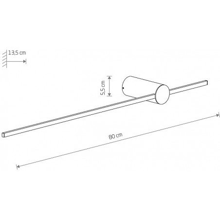 Kinkiet LED Nowodvorski Saber Czarny 80cm - Minimalizm i Styl