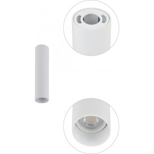 Lampa spot Fourty biała Nowodvorski | Minimalistyczny design