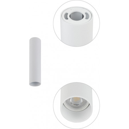 Lampa spot Fourty biała Nowodvorski | Minimalistyczny design