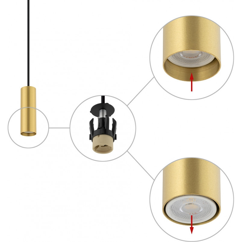 Lampa wisząca mosiądz Fourty Nowodvorski | Nowoczesny design