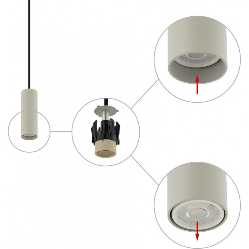 Lampa wisząca Fourty szara - Nowodvorski | Nowoczesne oświetlenie