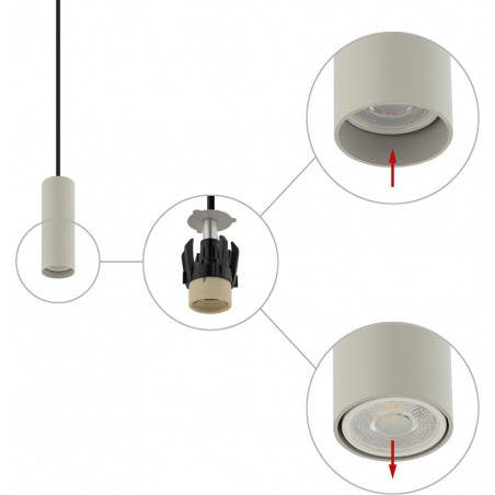 Lampa wisząca Fourty szara - Nowodvorski | Nowoczesne oświetlenie