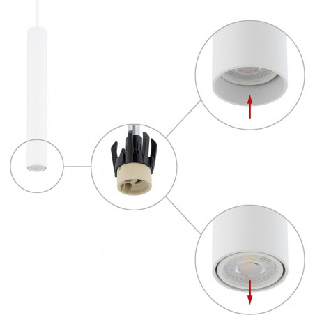Lampa wisząca Fourty biała Nowodvorski - Nowoczesne oświetlenie