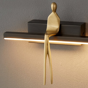 Kinkiet LED czarny/złoty Amici - Step Into Design | Nowoczesne oświetlenie