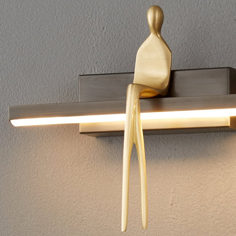 Kinkiet LED czarny/złoty Amici - Step Into Design | Nowoczesne oświetlenie