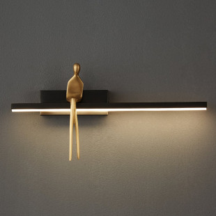 Kinkiet LED czarny/złoty Amici - Step Into Design | Nowoczesne oświetlenie