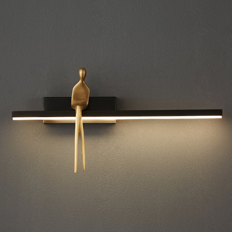 Kinkiet LED czarny/złoty Amici - Step Into Design | Nowoczesne oświetlenie
