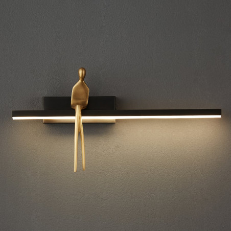 Kinkiet LED czarny/złoty Amici - Step Into Design | Nowoczesne oświetlenie
