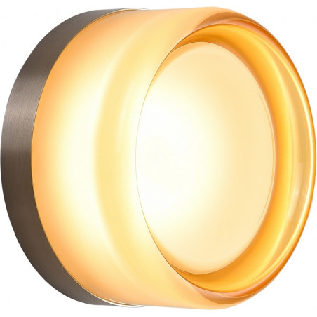 Kinkiet LED Candy | Bursztynowy, Nikiel | Step Into Design