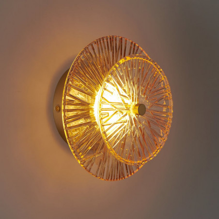 Kinkiet LED Luxio - Bursztynowy, Okrągły | Step Into Design
