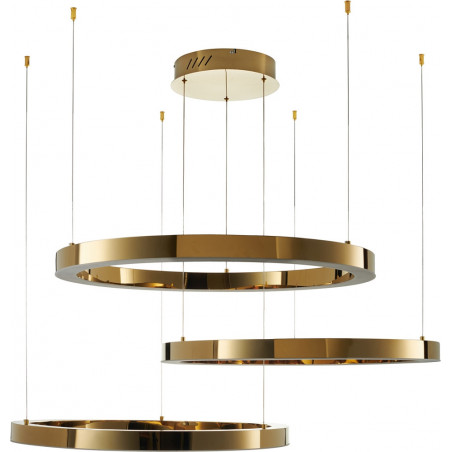Lampa wisząca Circle | 3 okręgi, LED, złoty - Step Into Design